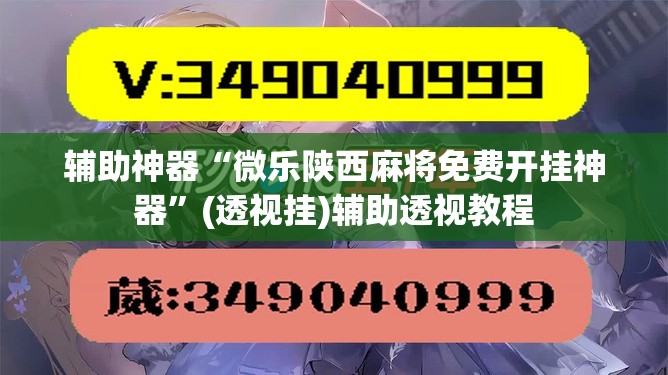 辅助神器“微乐陕西麻将免费开挂神器”(透视挂)辅助透视教程