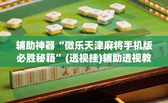 辅助神器“微乐天津麻将手机版必胜秘籍”(透视挂)辅助透视教程