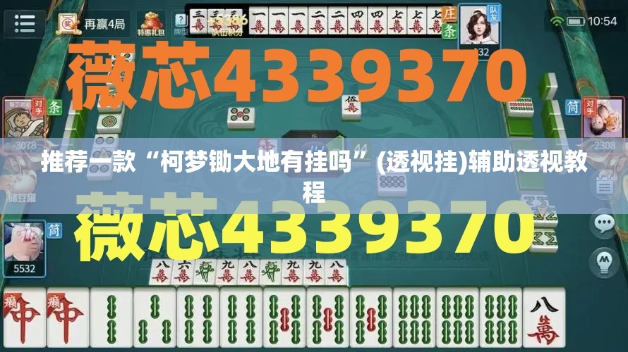推荐一款“柯梦锄大地有挂吗”(透视挂)辅助透视教程