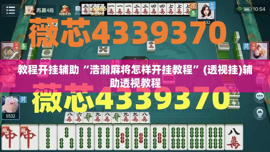 教程开挂辅助“浩瀚麻将怎样开挂教程”(透视挂)辅助透视教程