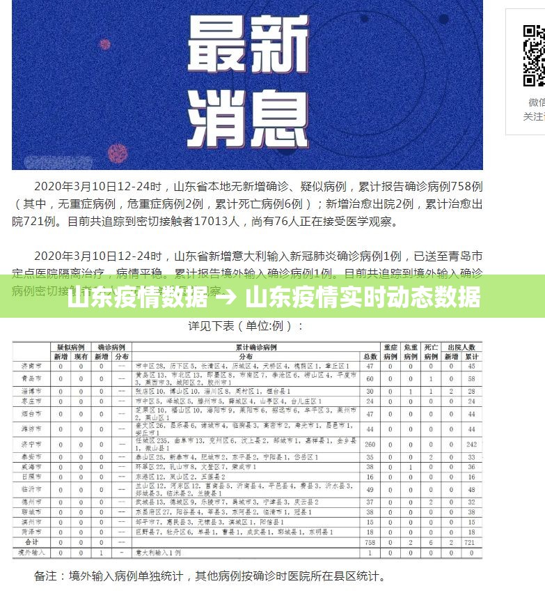 山东疫情数据 → 山东疫情实时动态数据