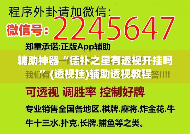 辅助神器“德扑之星有透视开挂吗”(透视挂)辅助透视教程