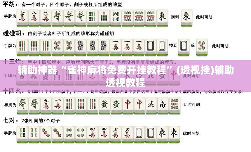 辅助神器“雀神麻将免费开挂教程”(透视挂)辅助透视教程