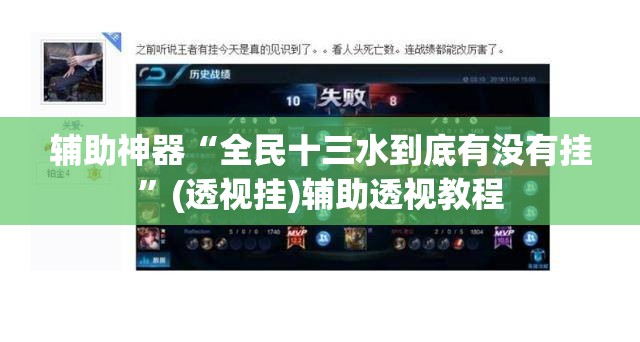 辅助神器“全民十三水到底有没有挂”(透视挂)辅助透视教程