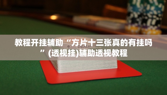 教程开挂辅助“方片十三张真的有挂吗”(透视挂)辅助透视教程