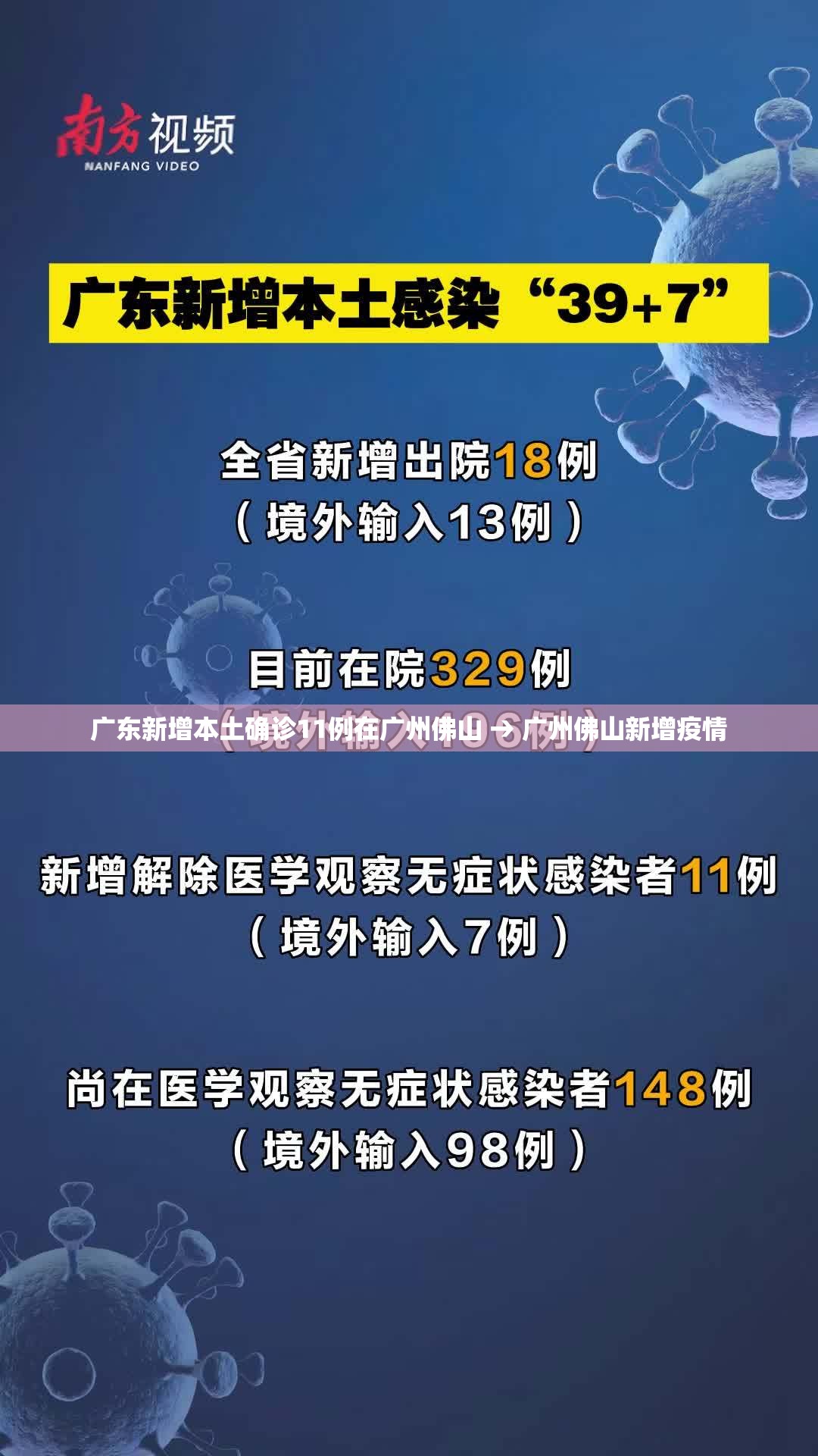 广东新增本土确诊11例在广州佛山 → 广州佛山新增疫情 广东新增本土确诊11例在广州佛山 → 广州佛山新增疫情