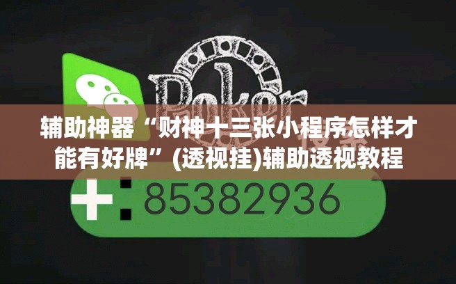 辅助神器“财神十三张小程序怎样才能有好牌”(透视挂)辅助透视教程