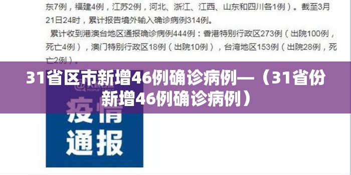 31省区市新增46例确诊病例—(31省份新增46例确诊病例) 31省区市新增46例确诊病例—(31省份新增46例确诊病例)