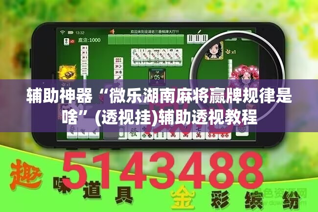 辅助神器“微乐湖南麻将赢牌规律是啥	”(透视挂)辅助透视教程