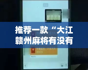 推荐一款“大江赣州麻将有没有挂”(透视挂)辅助透视教程