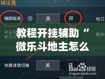 教程开挂辅助“微乐斗地主怎么开免费的挂”(透视挂)辅助透视教程