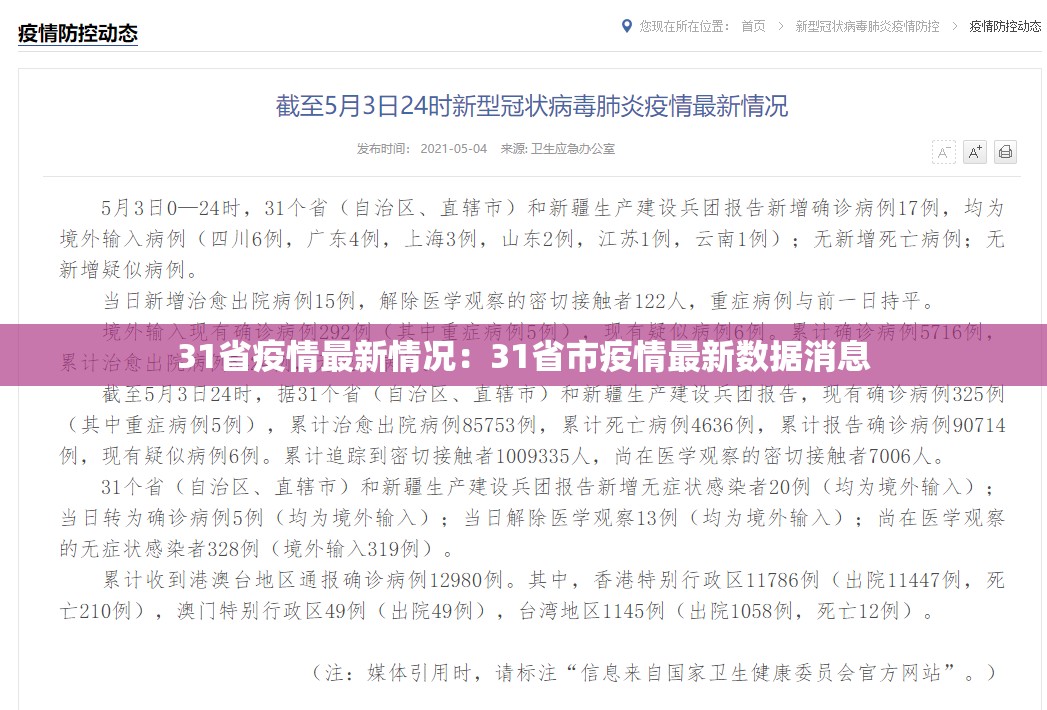 31省疫情最新情况:31省市疫情最新数据消息 31省疫情最新情况:31省市疫情最新数据消息