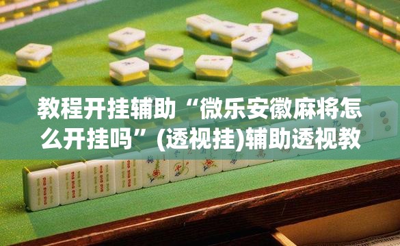 教程开挂辅助“微乐安徽麻将怎么开挂吗”(透视挂)辅助透视教程