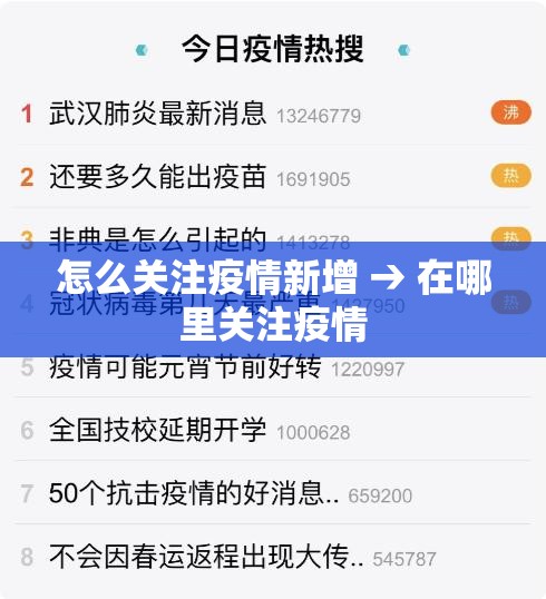 怎么关注疫情新增 → 在哪里关注疫情