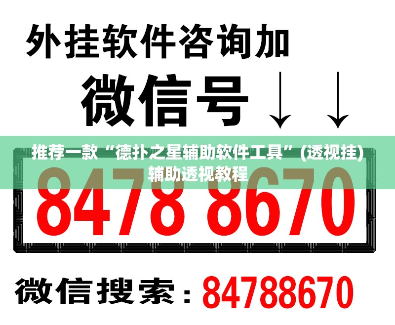 推荐一款“德扑之星辅助软件工具”(透视挂)辅助透视教程