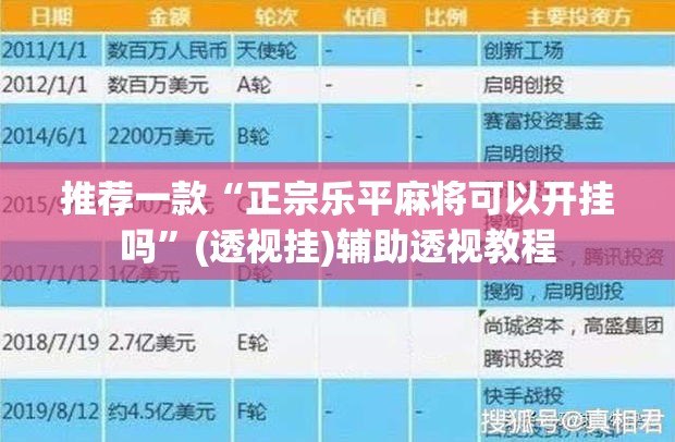推荐一款“正宗乐平麻将可以开挂吗	”(透视挂)辅助透视教程