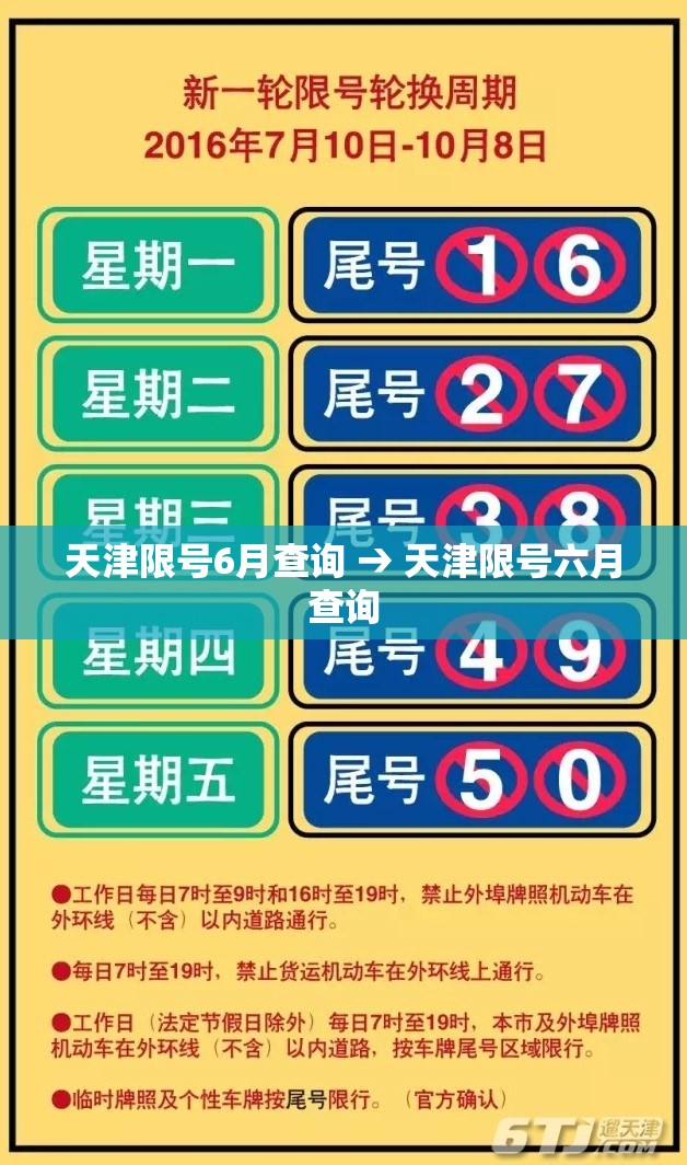 天津限号6月查询 → 天津限号六月查询 天津限号6月查询 → 天津限号六月查询