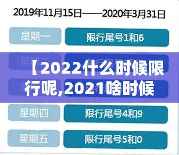 【2022什么时候限行呢,2021啥时候开始限号】 【2022什么时候限行呢,2021啥时候开始限号】