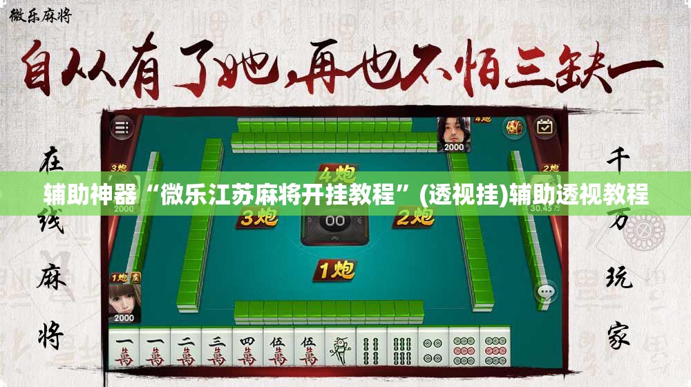 辅助神器“微乐江苏麻将开挂教程”(透视挂)辅助透视教程