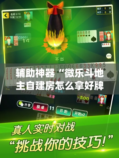 辅助神器“微乐斗地主自建房怎么拿好牌”(透视挂)辅助透视教程