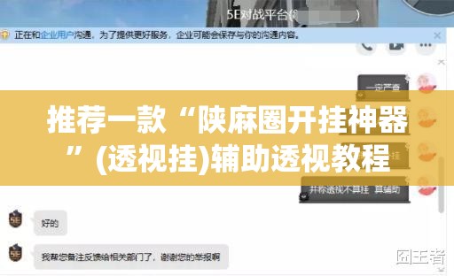 推荐一款“陕麻圈开挂神器	”(透视挂)辅助透视教程