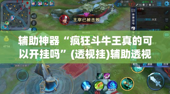辅助神器“疯狂斗牛王真的可以开挂吗”(透视挂)辅助透视教程
