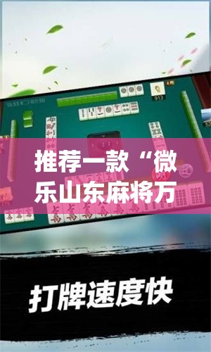 推荐一款“微乐山东麻将万能开挂器”(透视挂)辅助透视教程