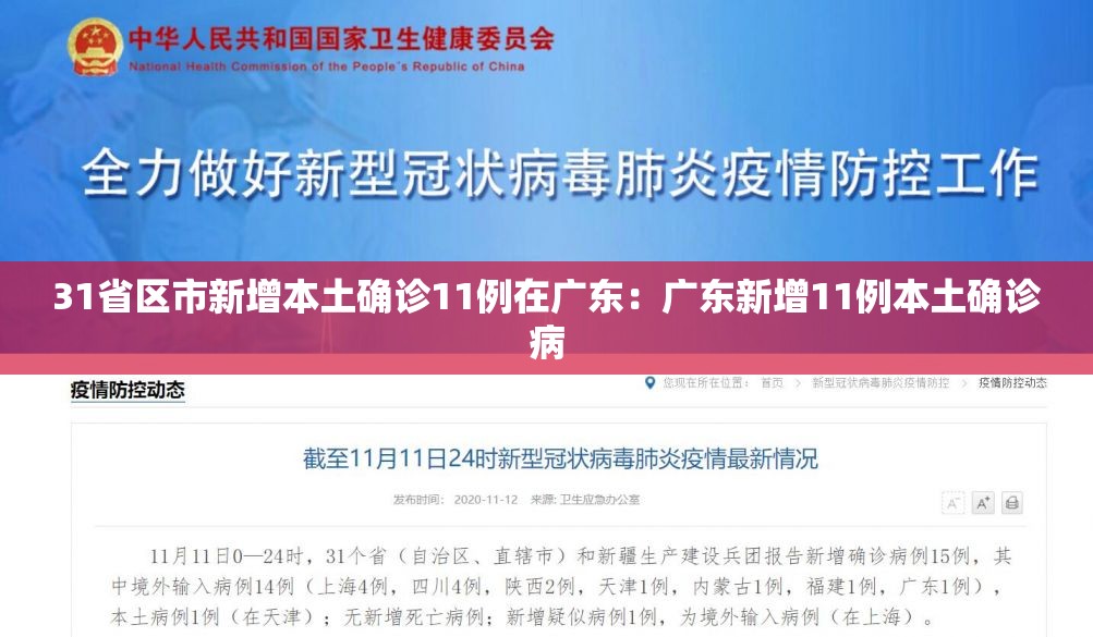 31省区市新增本土确诊11例在广东:广东新增11例本土确诊病 31省区市新增本土确诊11例在广东:广东新增11例本土确诊病