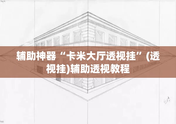 辅助神器“卡米大厅透视挂	”(透视挂)辅助透视教程