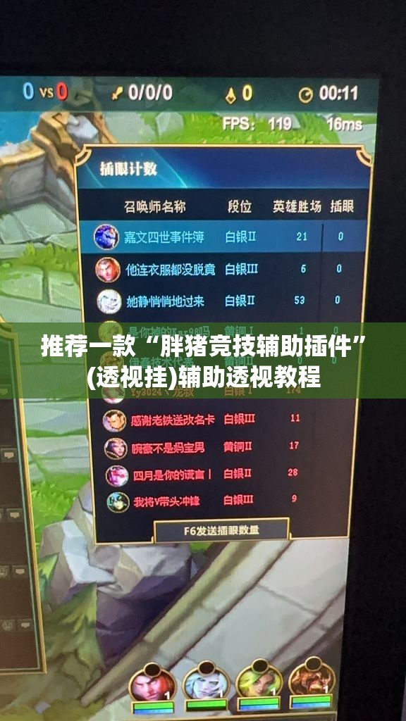 推荐一款“胖猪竞技辅助插件	”(透视挂)辅助透视教程