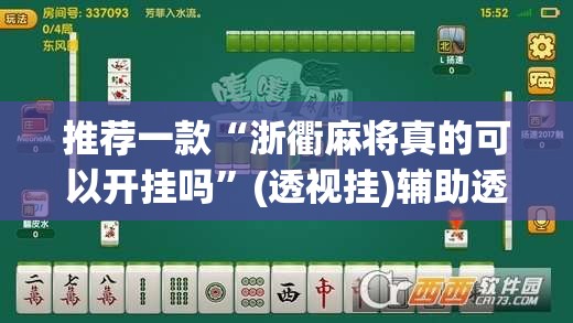 推荐一款“浙衢麻将真的可以开挂吗”(透视挂)辅助透视教程