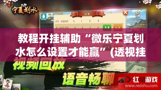 教程开挂辅助“微乐宁夏划水怎么设置才能赢”(透视挂)辅助透视教程