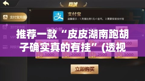 推荐一款“皮皮湖南跑胡子确实真的有挂”(透视挂)辅助透视教程