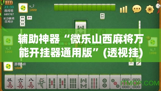 辅助神器“微乐山西麻将万能开挂器通用版”(透视挂)辅助透视教程