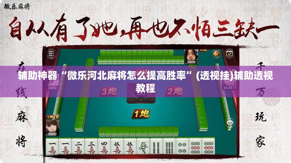 辅助神器“微乐河北麻将怎么提高胜率”(透视挂)辅助透视教程