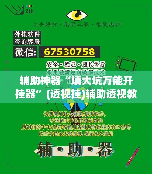辅助神器“填大坑万能开挂器”(透视挂)辅助透视教程