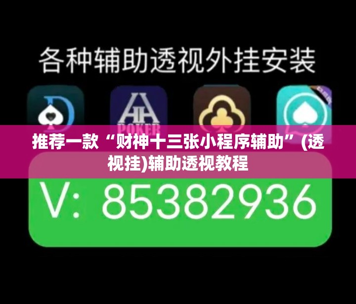 推荐一款“财神十三张小程序辅助	”(透视挂)辅助透视教程