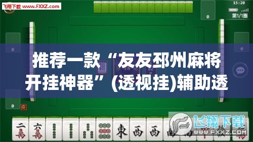 推荐一款“友友邳州麻将开挂神器”(透视挂)辅助透视教程