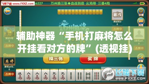 辅助神器“手机打麻将怎么开挂看对方的牌”(透视挂)辅助透视教程