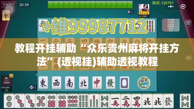 教程开挂辅助“众乐贵州麻将开挂方法	”(透视挂)辅助透视教程
