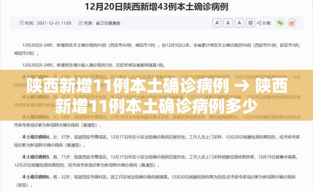 陕西新增11例本土确诊病例 → 陕西新增11例本土确诊病例多少 陕西新增11例本土确诊病例 → 陕西新增11例本土确诊病例多少