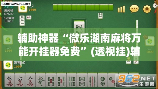 辅助神器“微乐湖南麻将万能开挂器免费”(透视挂)辅助透视教程
