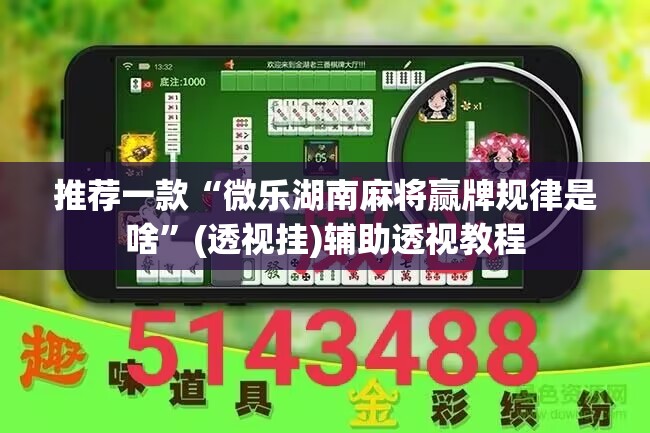 推荐一款“微乐湖南麻将赢牌规律是啥	”(透视挂)辅助透视教程
