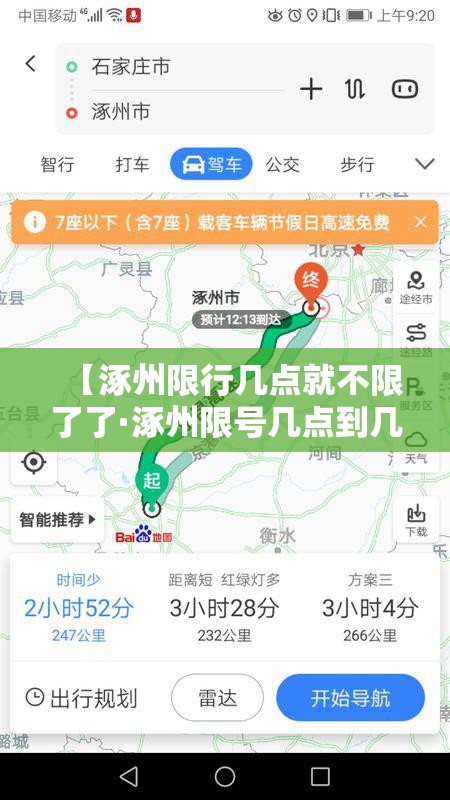 【涿州限行几点就不限了了·涿州限号几点到几点结束】 【涿州限行几点就不限了了·涿州限号几点到几点结束】