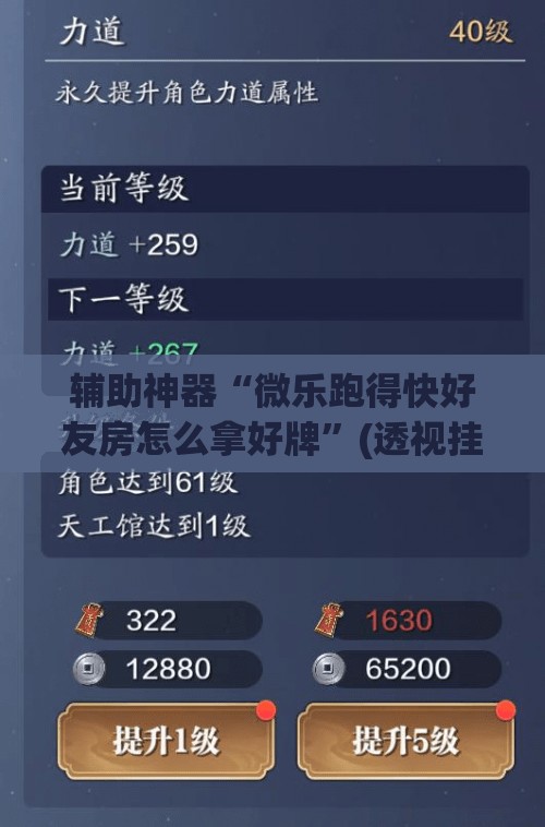 辅助神器“微乐跑得快好友房怎么拿好牌	”(透视挂)辅助透视教程