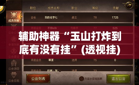 辅助神器“玉山打炸到底有没有挂”(透视挂)辅助透视教程