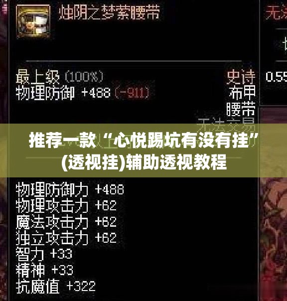 推荐一款“心悦踢坑有没有挂”(透视挂)辅助透视教程