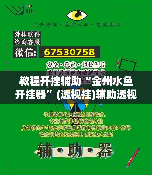 教程开挂辅助“金州水鱼开挂器”(透视挂)辅助透视教程