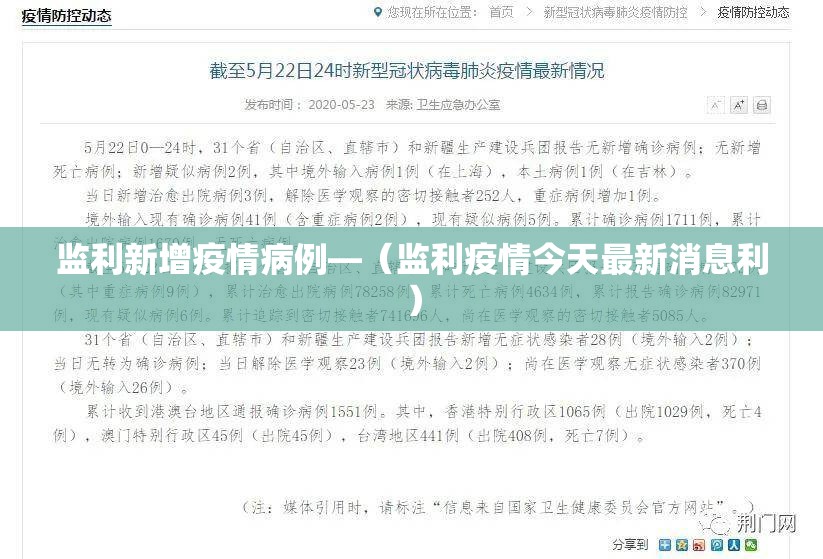 监利新增疫情病例—(监利疫情今天最新消息利) 监利新增疫情病例—(监利疫情今天最新消息利)