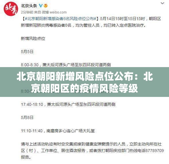 北京朝阳新增风险点位公布:北京朝阳区的疫情风险等级 北京朝阳新增风险点位公布:北京朝阳区的疫情风险等级
